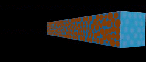 Solid composite propellant deflagration simulation